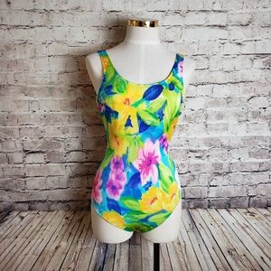 EUC Lands End One Piece w/Sarong vintage